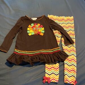 Bonnie Jean Thanksgiving 2 piece outfit